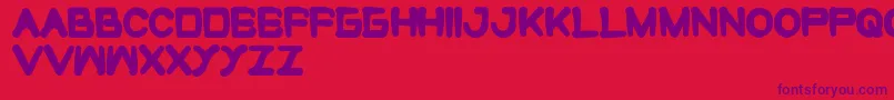CuteMonster Font – Purple Fonts on Red Background