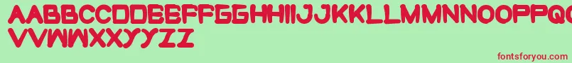 フォントCuteMonster – 赤い文字の緑の背景