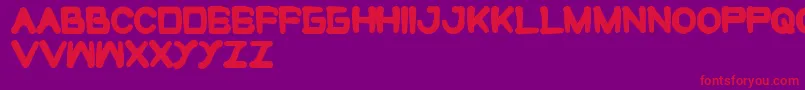 CuteMonster Font – Red Fonts on Purple Background