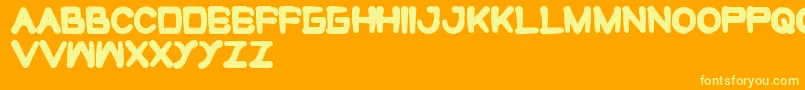 CuteMonster-Schriftart – Gelbe Schriften auf orangefarbenem Hintergrund