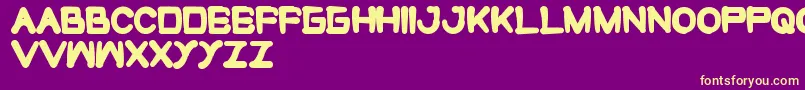 CuteMonster Font – Yellow Fonts on Purple Background