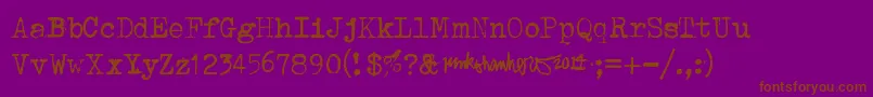 MechanicalMachine Font – Brown Fonts on Purple Background