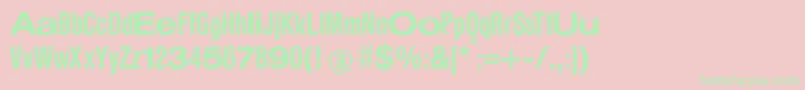 Confusica Font – Green Fonts on Pink Background