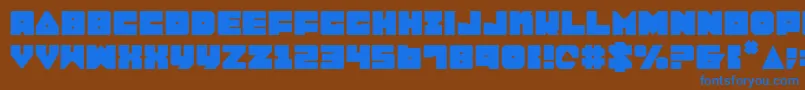 Lobo Font – Blue Fonts on Brown Background