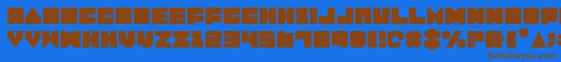 Lobo Font – Brown Fonts on Blue Background