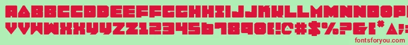 Lobo Font – Red Fonts on Green Background
