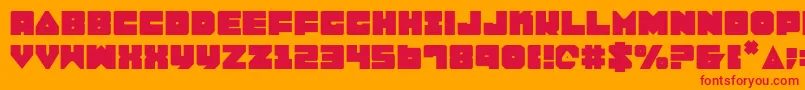 Lobo Font – Red Fonts on Orange Background