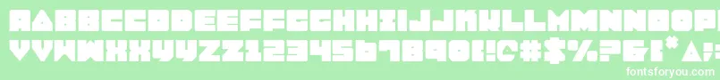 Lobo Font – White Fonts on Green Background