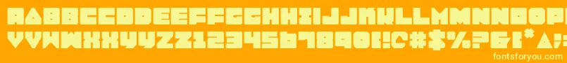 Lobo Font – Yellow Fonts on Orange Background