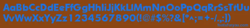 SharnayExtraboldフォントについての詳細 フォントSharnayExtrabold – 茶色の背景に青い文字