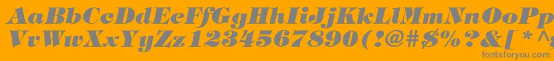 HalversonHeavyItalic Font – Gray Fonts on Orange Background