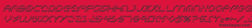 フォントZetaSentry3DItalic – 赤い背景に黒い文字