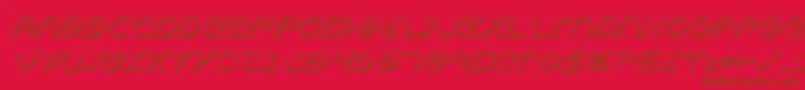 ZetaSentry3DItalic-Schriftart – Braune Schriften auf rotem Hintergrund