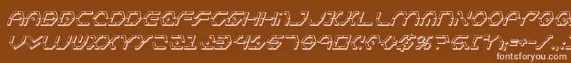 フォントZetaSentry3DItalic – 茶色の背景にピンクのフォント