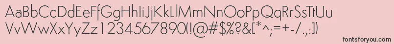 SemplicitaLight Font – Black Fonts on Pink Background