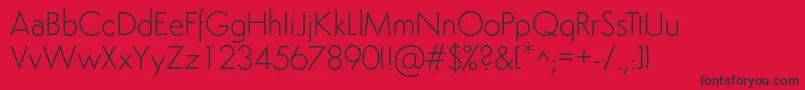 SemplicitaLight Font – Black Fonts on Red Background