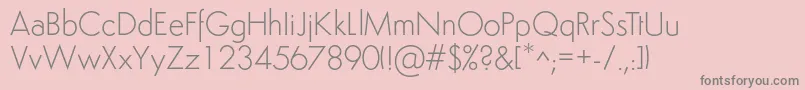 SemplicitaLight Font – Gray Fonts on Pink Background