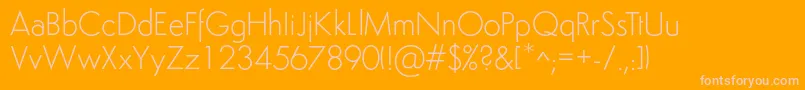 SemplicitaLight Font – Pink Fonts on Orange Background