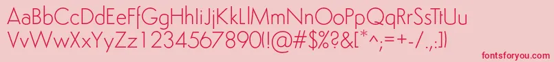 SemplicitaLight Font – Red Fonts on Pink Background