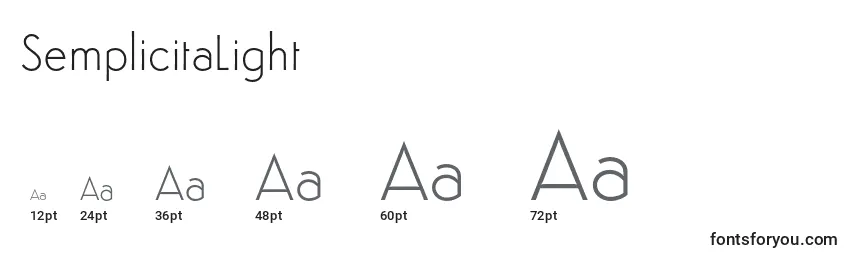 SemplicitaLight Font Sizes