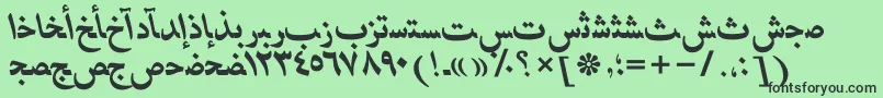HafizarabicttBolditalic Font – Black Fonts on Green Background