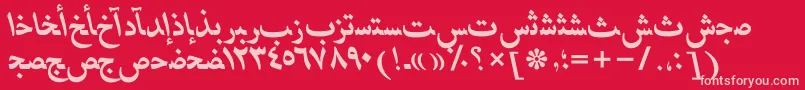 HafizarabicttBolditalic Font – Pink Fonts on Red Background