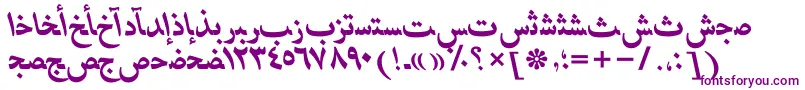 HafizarabicttBolditalic Font – Purple Fonts on White Background