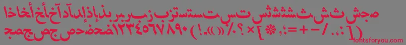 HafizarabicttBolditalic Font – Red Fonts on Gray Background