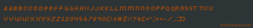 Шрифт Strongdots – коричневые шрифты на чёрном фоне