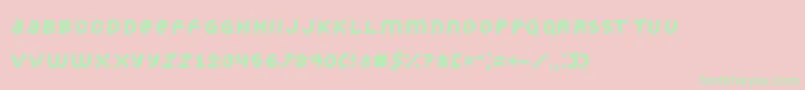 Strongdots Font – Green Fonts on Pink Background