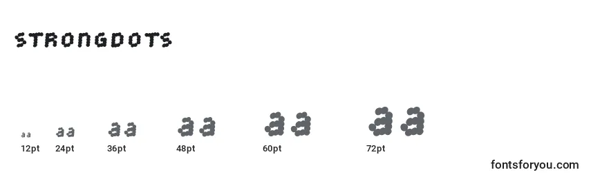 Strongdots Font Sizes