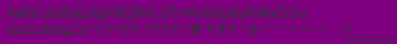 AuthenticLoveBold-Schriftart – Schwarze Schriften auf violettem Hintergrund