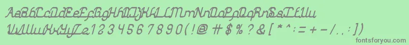 Шрифт AuthenticLoveBold – серые шрифты на зелёном фоне