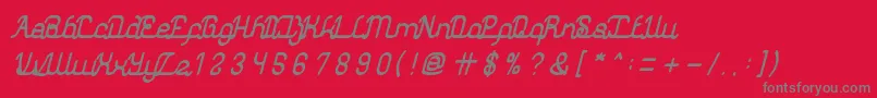 AuthenticLoveBold Font – Gray Fonts on Red Background