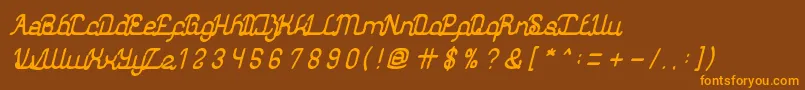 Шрифт AuthenticLoveBold – оранжевые шрифты на коричневом фоне