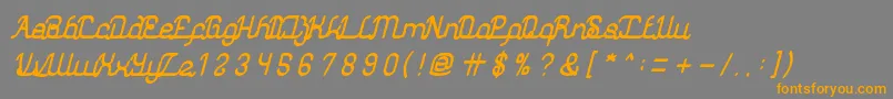 Czcionka AuthenticLoveBold – pomarańczowe czcionki na szarym tle