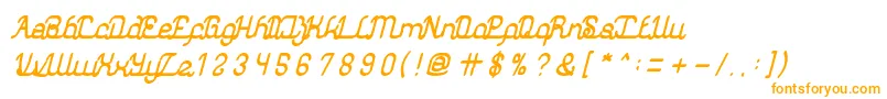 Шрифт AuthenticLoveBold – оранжевые шрифты на белом фоне