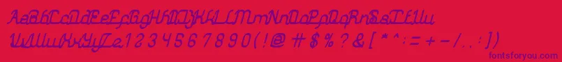 AuthenticLoveBold Font – Purple Fonts on Red Background