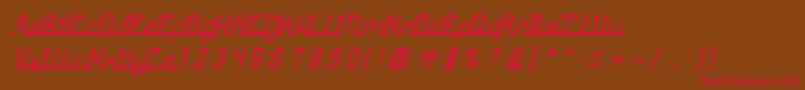 Шрифт AuthenticLoveBold – красные шрифты на коричневом фоне