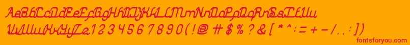 fuente AuthenticLoveBold – Fuentes Rojas Sobre Fondo Naranja