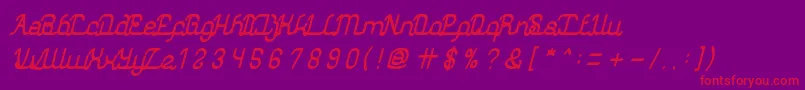 AuthenticLoveBold Font – Red Fonts on Purple Background