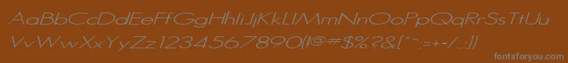 SansserifItalic Font – Gray Fonts on Brown Background