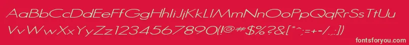 SansserifItalic Font – Green Fonts on Red Background