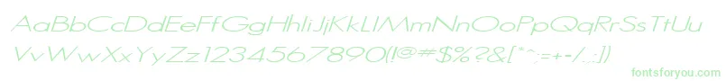 SansserifItalic Font – Green Fonts on White Background