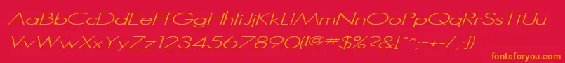 SansserifItalic Font – Orange Fonts on Red Background