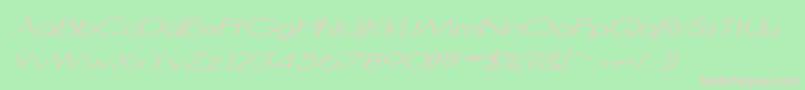 SansserifItalic Font – Pink Fonts on Green Background