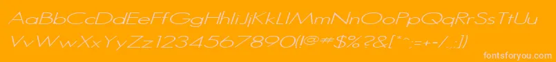 SansserifItalic Font – Pink Fonts on Orange Background