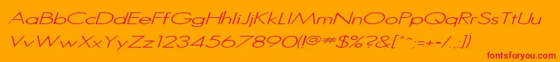 SansserifItalic Font – Red Fonts on Orange Background