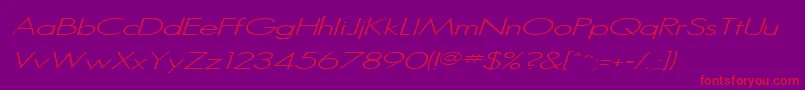 SansserifItalic Font – Red Fonts on Purple Background