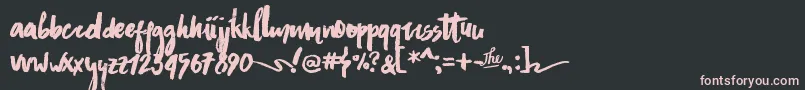 AsphaltsBrushPersonalUse Font – Pink Fonts on Black Background